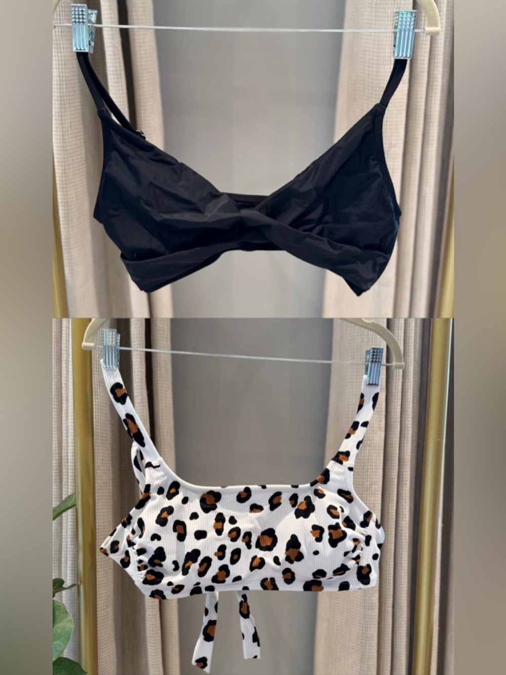EUC LOT OF 2 Target Women's Leopard Print Bikini Tops